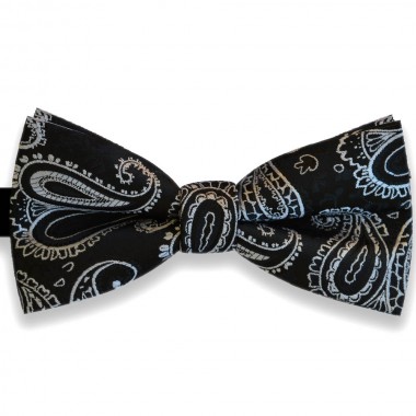  Papion negru, model clasic, argintiu Luxury Line